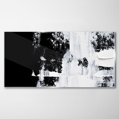 Black and white contrast Wall art on glass