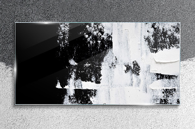 Black and white contrast Wall art on glass