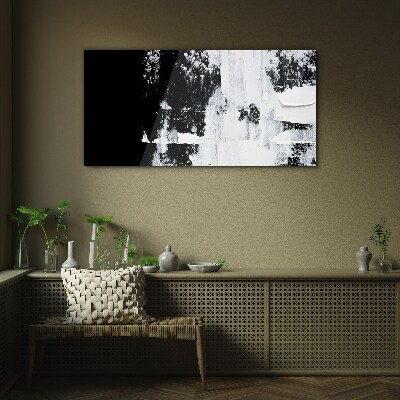 Black and white contrast Wall art on glass