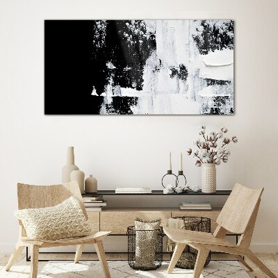 Black and white contrast Wall art on glass