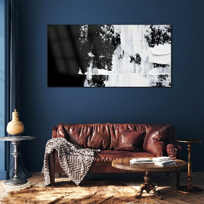 Black and white contrast Wall art on glass