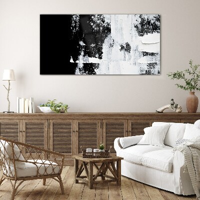 Black and white contrast Wall art on glass