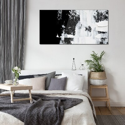 Black and white contrast Wall art on glass