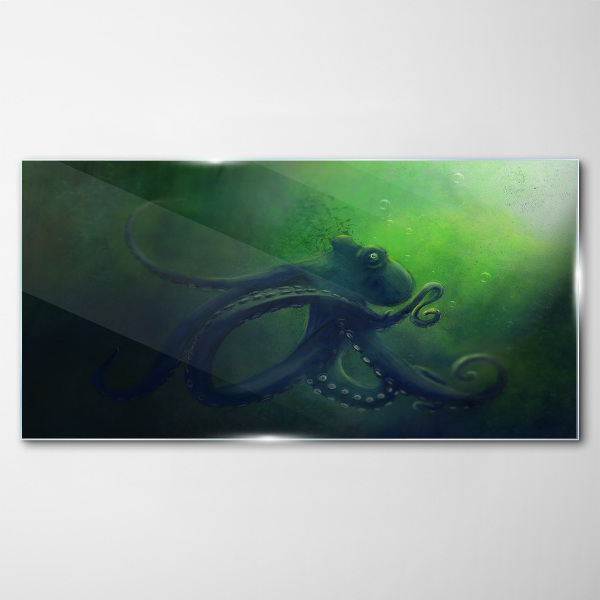 The Mysterious World of the Octopus Glass art print
