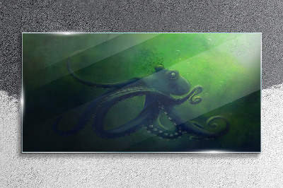 The Mysterious World of the Octopus Glass art print