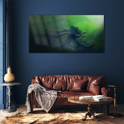 The Mysterious World of the Octopus Glass art print