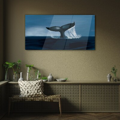 Sea animal whale Glass Wall Art