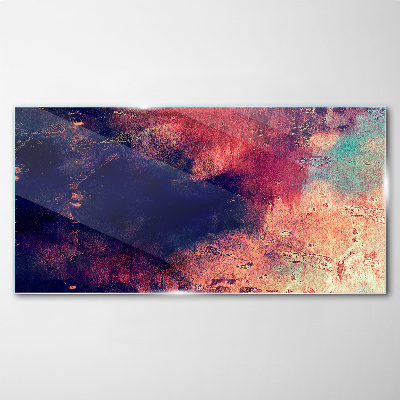 Abstract landscape of colors Wall art on glass