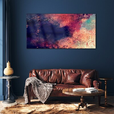 Abstract landscape of colors Wall art on glass