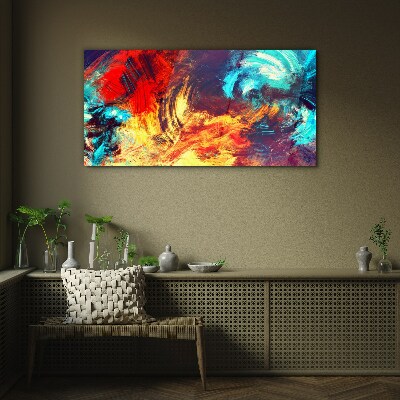 Modern abstraction Glass Wall Art