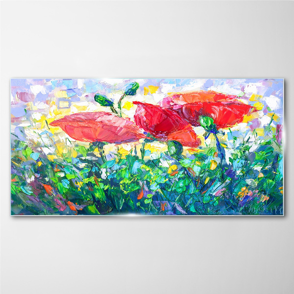 A flower dream in colors Wall art on glass