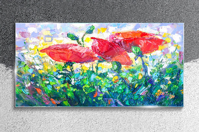 A flower dream in colors Wall art on glass