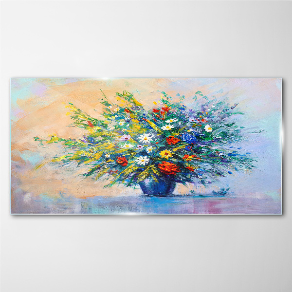 Spring bouquet of flowers Glass art print