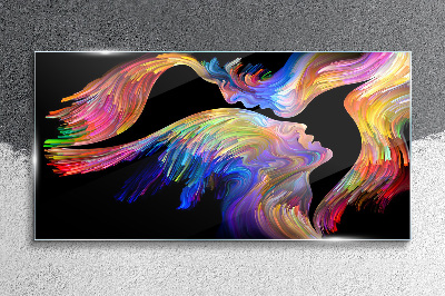 A colorful blend of souls Glass art print