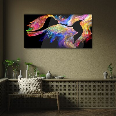 A colorful blend of souls Glass art print
