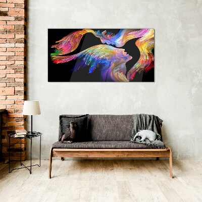 A colorful blend of souls Glass art print