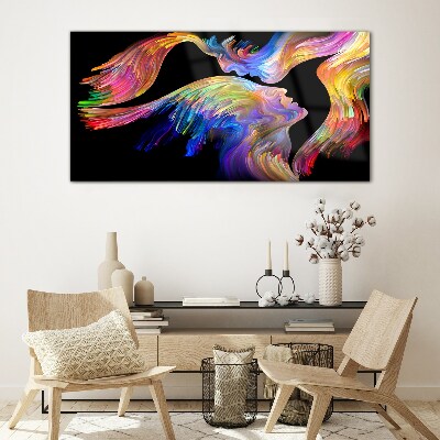 A colorful blend of souls Glass art print