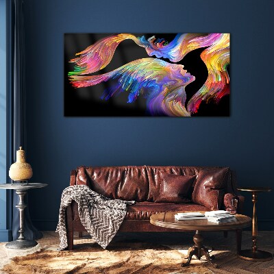 A colorful blend of souls Glass art print