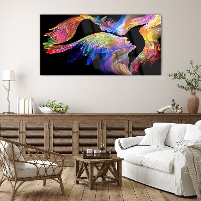 A colorful blend of souls Glass art print