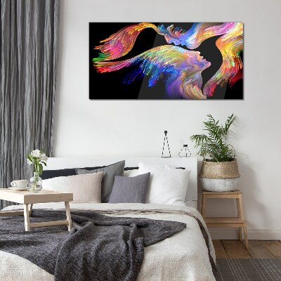 A colorful blend of souls Glass art print