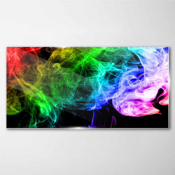 Dance of colored streaks Glass art print