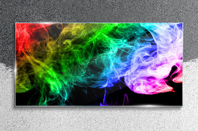 Dance of colored streaks Glass art print