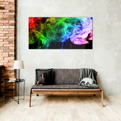 Dance of colored streaks Glass art print