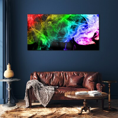 Dance of colored streaks Glass art print