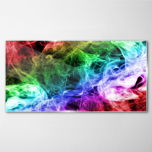 Colorful Smoke Swirl Wall art on glass