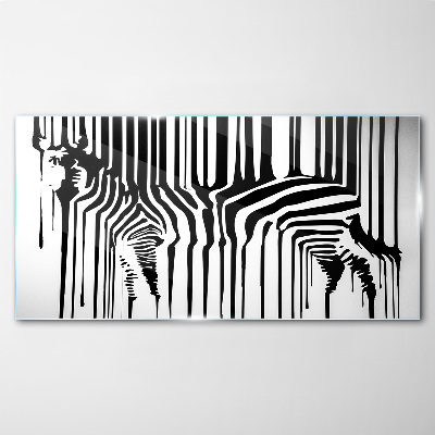 Animal zebra Glass Wall Art