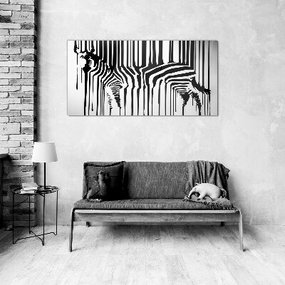 Animal zebra Glass Wall Art