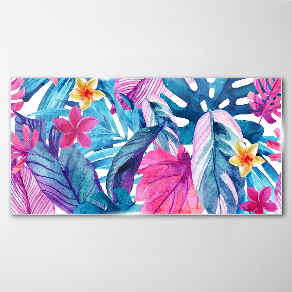 Tropical Mosaic of Colors Glass art print
