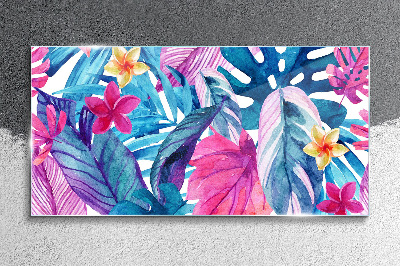 Tropical Mosaic of Colors Glass art print