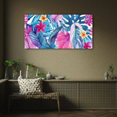 Tropical Mosaic of Colors Glass art print