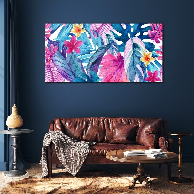 Tropical Mosaic of Colors Glass art print