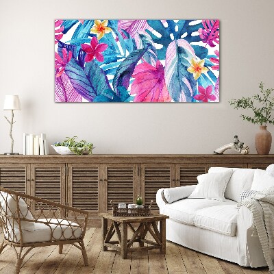 Tropical Mosaic of Colors Glass art print