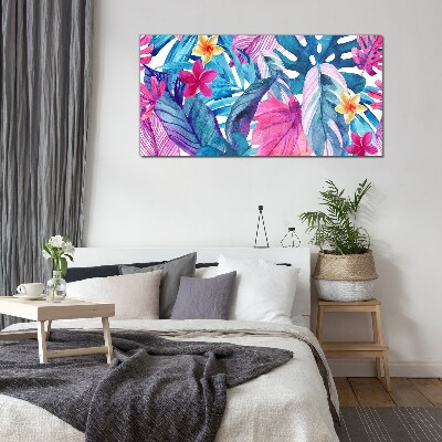 Tropical Mosaic of Colors Glass art print