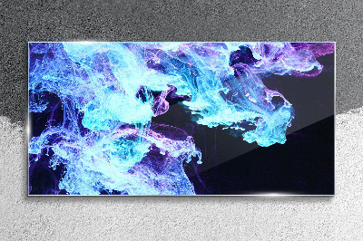 Waves of Colored Energy Wall art on glass