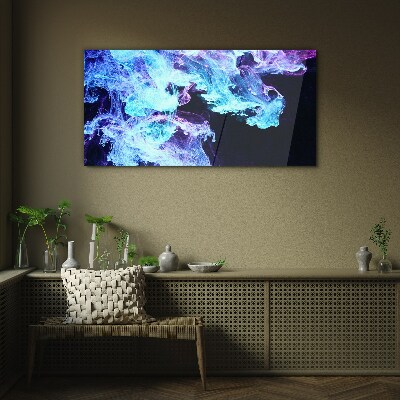 Waves of Colored Energy Wall art on glass