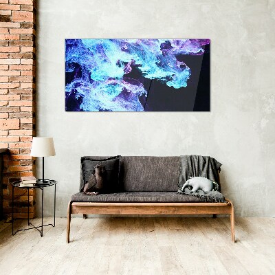 Waves of Colored Energy Wall art on glass