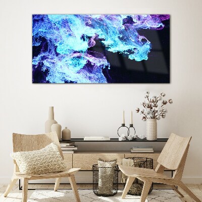 Waves of Colored Energy Wall art on glass