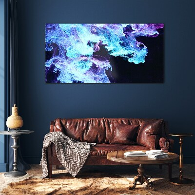 Waves of Colored Energy Wall art on glass