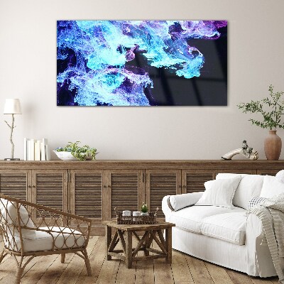 Waves of Colored Energy Wall art on glass