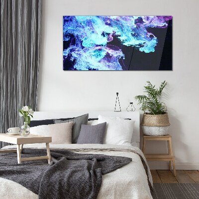 Waves of Colored Energy Wall art on glass