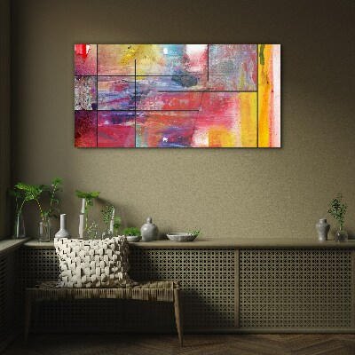 Modern abstraction Glass Wall Art