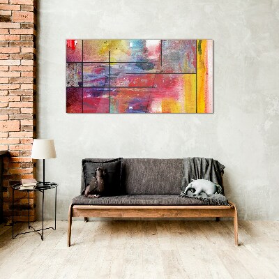 Colors in motion Glass art print