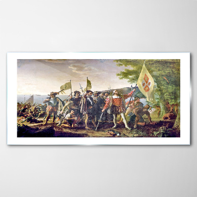 Conquest of the New World Wall art on glass