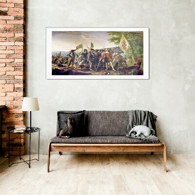 Conquest of the New World Wall art on glass