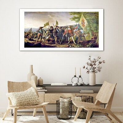 Conquest of the New World Wall art on glass