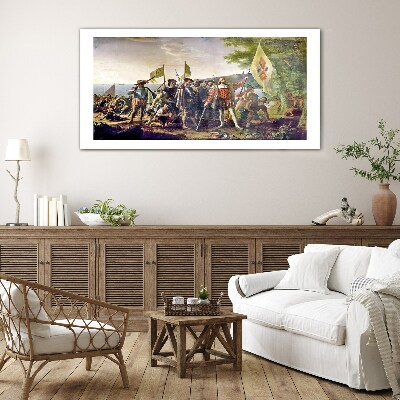 Conquest of the New World Wall art on glass
